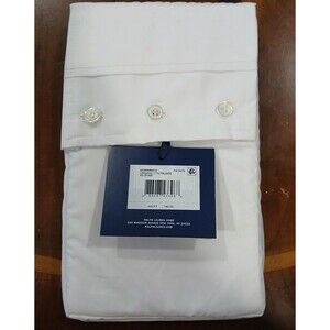 Polo Ralph Lauren Organic Cotton Palmer Percale King Sham Tuxedo White NEW